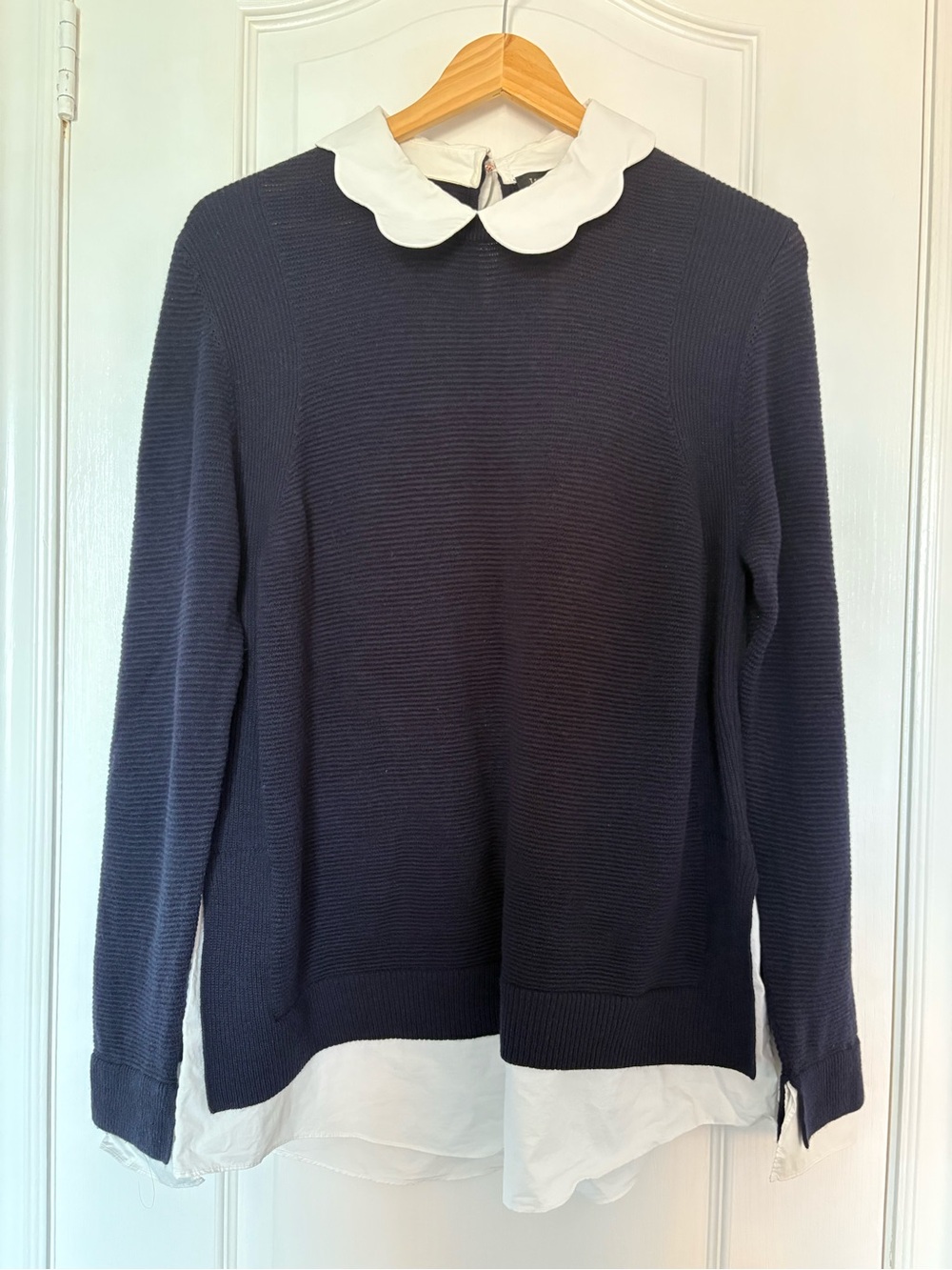 Ted Baker Preppy Wool Collared Layered Sweater - Size M